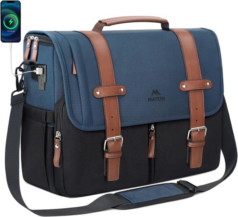 MATEIN Messenger Bag for School, 15.6 inch Mens Crossbody Satchel for Work
