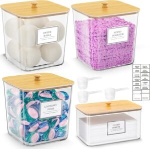 HomePekite Laundry Pods Storage Con...