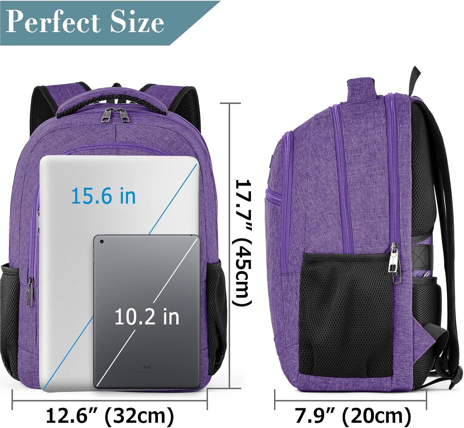 BIKROD Backpack for Girls Women, School Backpack for Teen Boys, Lightweight Casual High School Bookbag, Daily-use Travel Laptop Backpack Fits 15.6 Inch Notebook - Image 4