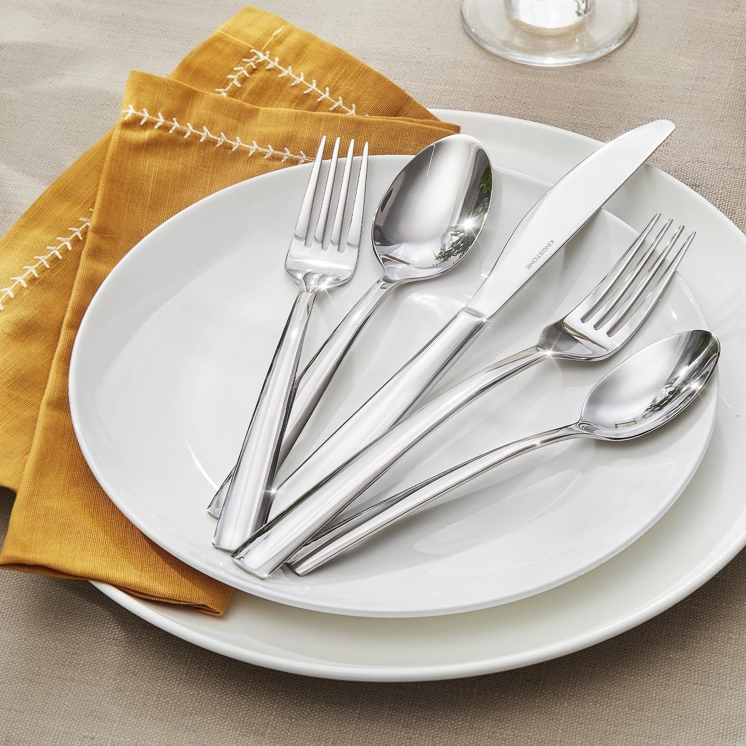 Silverware Set for 8, 40 Piece Heavy Duty 18/10 Stainless Steel Flatware Set, Mirror Polished Cutlery Set with Knives Forks Spoons, Dishwasher Safe Eating Utensils for Home Kitchen Wedding - Image 7