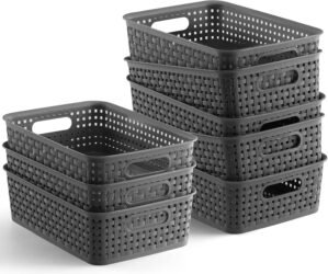 NETANY Plastic Storage Baskets R...