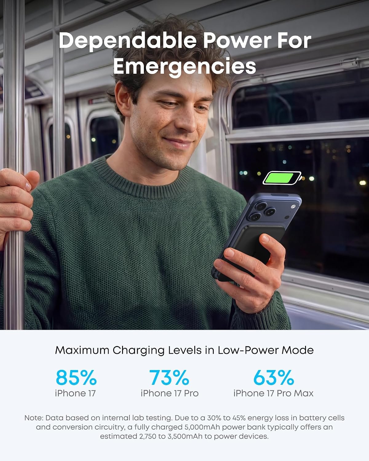 Anker Nano Magnetic Power Bank, 5,000mAh Qi2-Certified 15W Portable Charger - Image 6