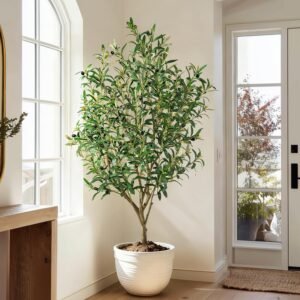 Tall Artificial Olive Tree Faux Tre...