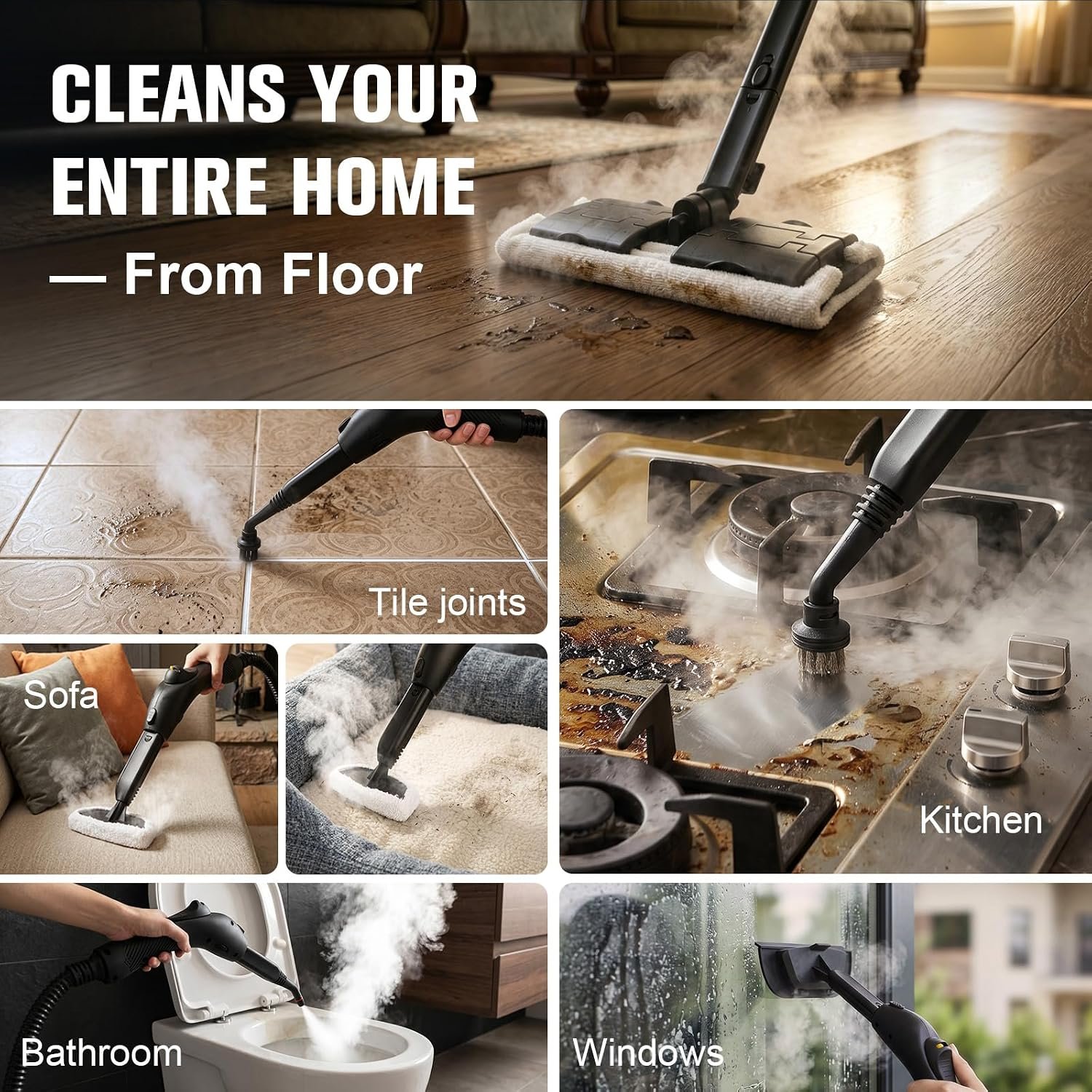 Waitbird 4.5 Bar 300°F Steam Cleaner for Bathroom, Kitchen, Floor & Grout - Image 7