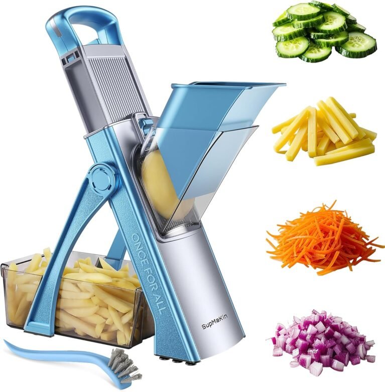 SupMaKin Safe Mandoline Slicer Plus for Kitchen Adjustable Potato Slicer