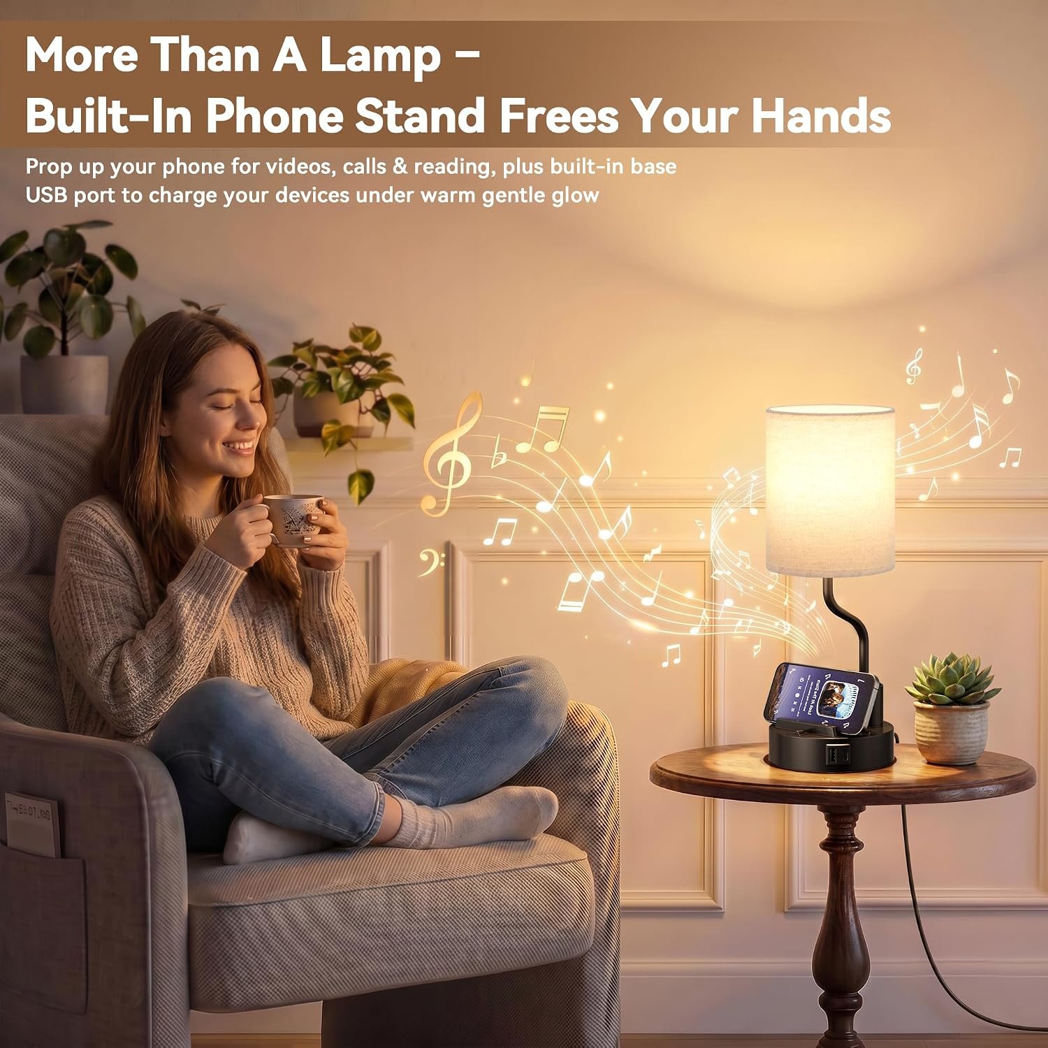 Fenmzee Bedside Lamps for Bedroom Set of 2 - Table Desk Lamp for Nightstand - Image 5