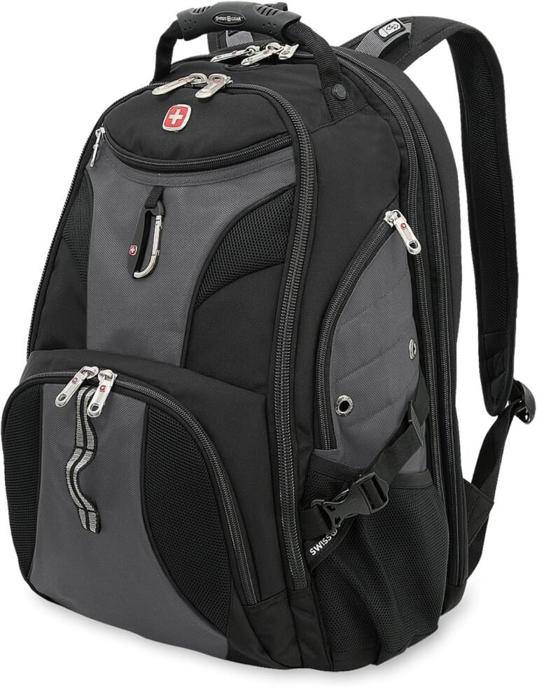 SWISSGEAR 1900 ScanSmart Laptop Backpack, Fits Most 17-Inch Laptops, TSA-Friendly Lay-Flat Design, RFID Protection, and Tablet Pocket, Black, 31L, 18.5-Inch