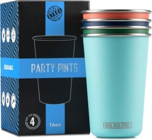 Real Deal Steel Party Pints: 16 oz ...