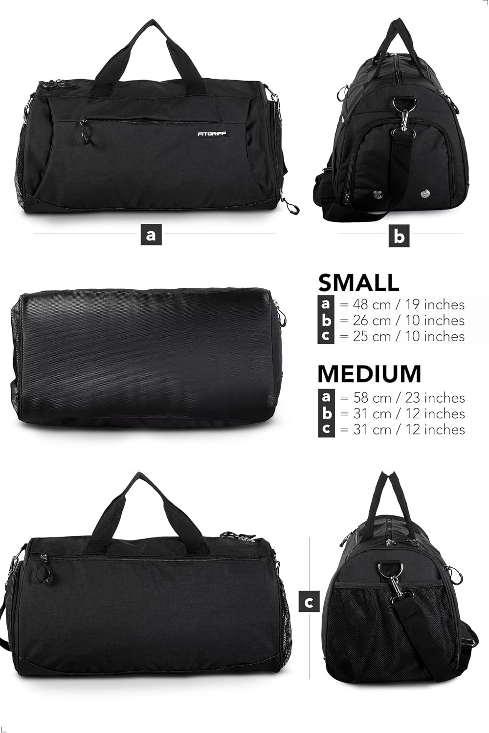 Fitgriff® Gym Bag for Men & Women with Shoe & Wet Compartment - Duffle Bag for Travel, Sports, Fitness & Workout - Image 6