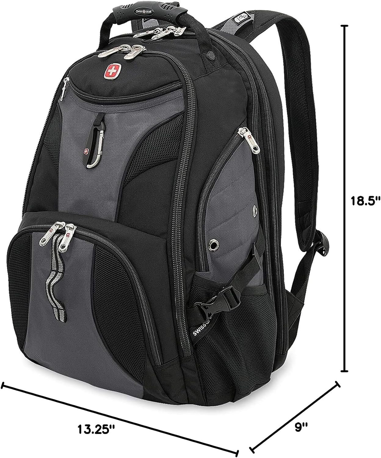 SWISSGEAR 1900 ScanSmart Laptop Backpack, Fits Most 17-Inch Laptops, TSA-Friendly Lay-Flat Design, RFID Protection, and Tablet Pocket, Black, 31L, 18.5-Inch - Image 9