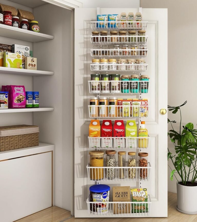 Mefirt White 9-Tier Over The Door Pantry Organizer, Pantry Organization