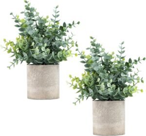 Coferset 2 Pack Small Fake Plants E...