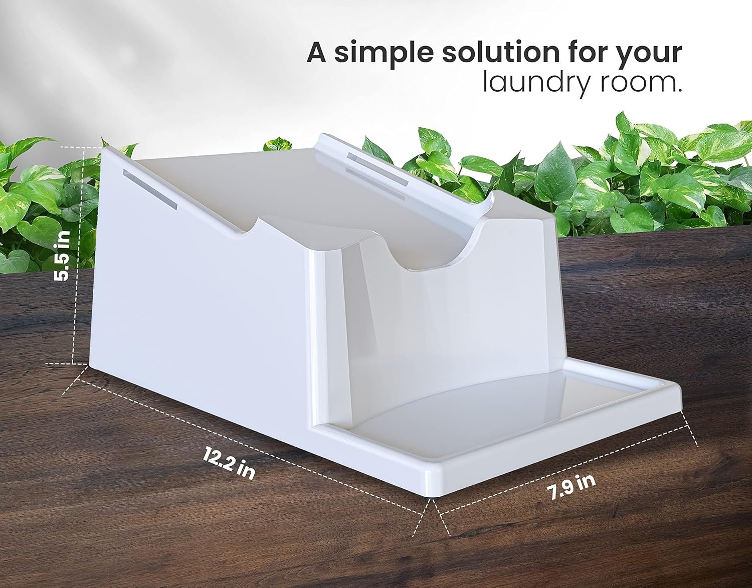 Liquid Laundry Detergent Holder Stand with Drip Tray - 1 Pack - White - Image 2