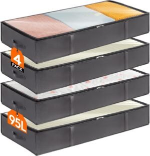 Lifewit 95L 4 Pack Under Bed Storag...