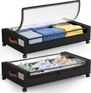 LAMU Under Bed Storage with Wheels,...