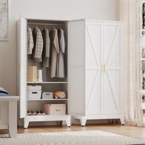 Baborokic Metal Armoire Wardrobe Cl...