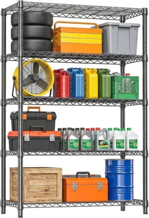 IZEUK 5-Tier Heavy Duty Metal Stora...