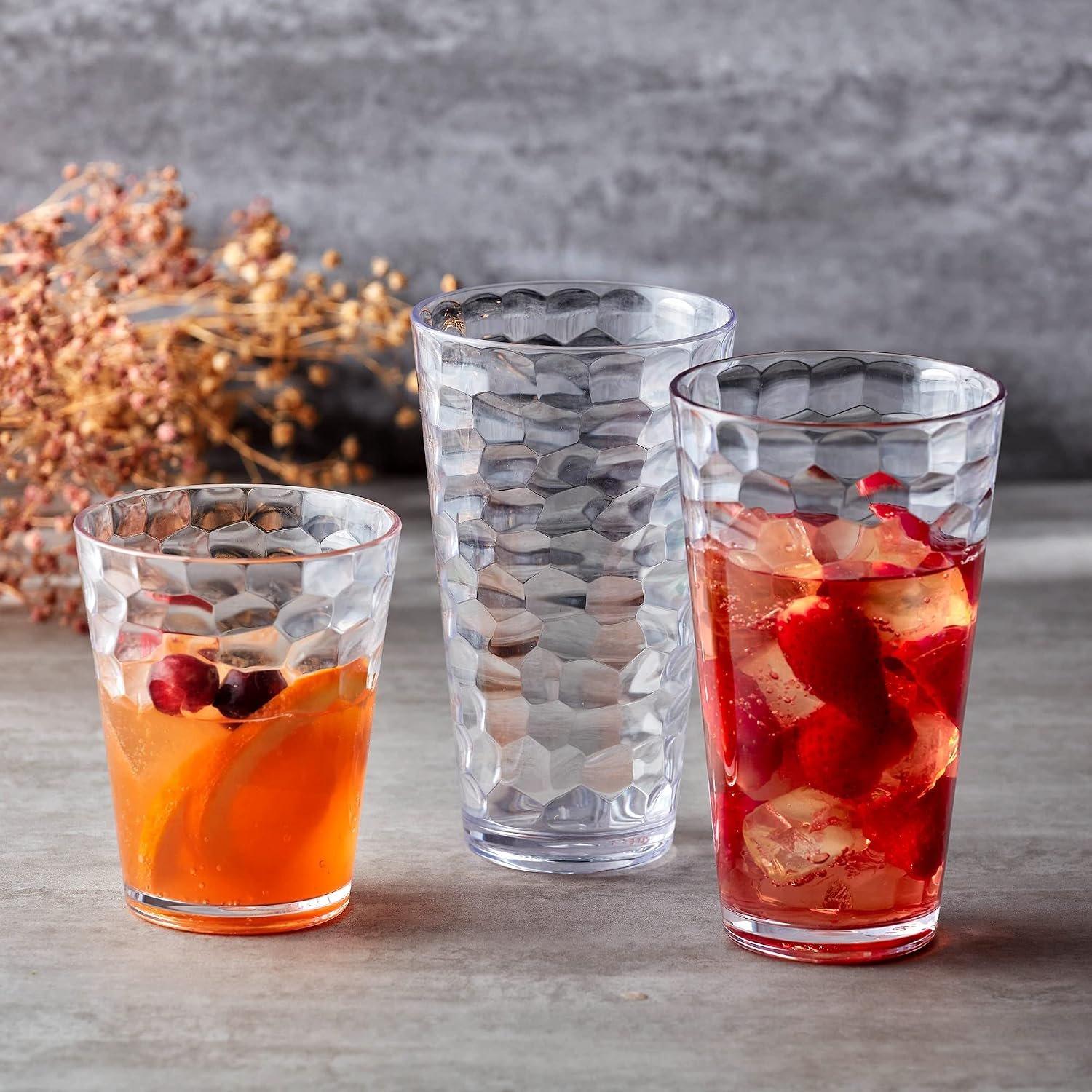 Amazing Abby - Iceberg - 24-Ounce Plastic Tumblers (Set of 8), Mixed-Color High-Balls, Reusable, Stackable, BPA-Free, Shatter-Proof, Dishwasher-Safe - Image 3