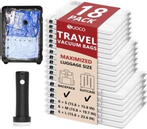 Travel Vacuum Bags for Clothing wit...