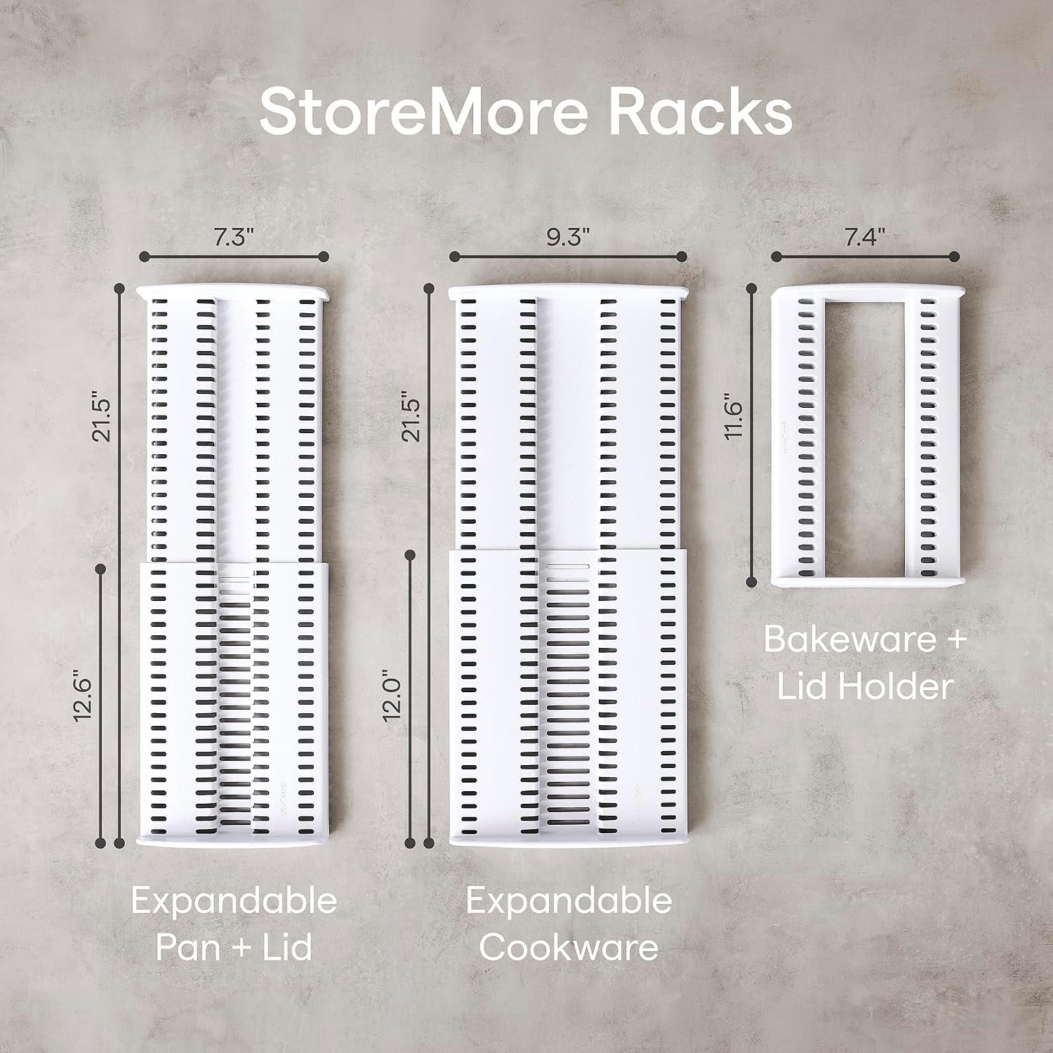 YouCopia StoreMore Expandable Cookware Rack with Tall Steel Wires, 12.5"-21.5" Wide Adjustable Pan Organizer for Kitchen Cabinet Storage, Premium Edition - Image 11