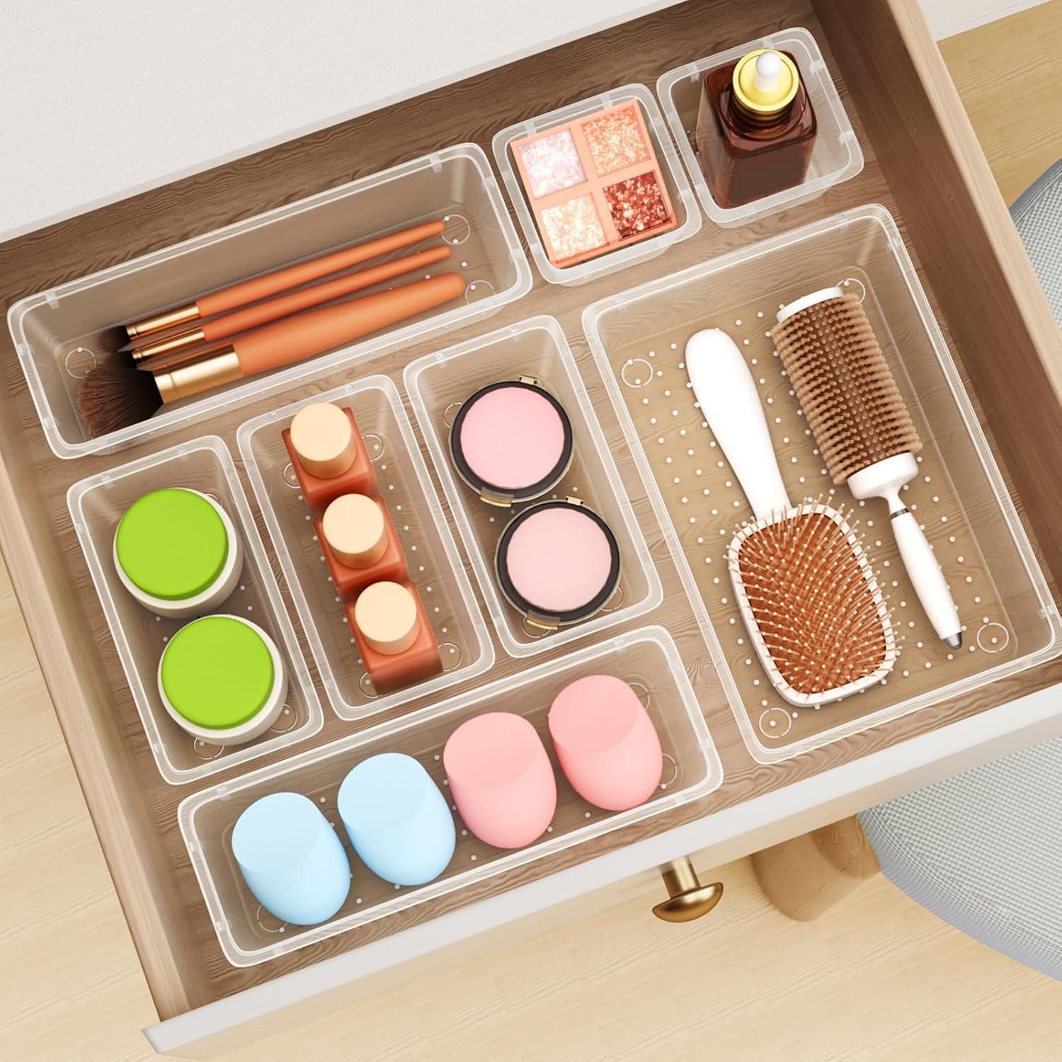 12 PCS Drawer Organizer Set, Makeup Organizers, Tool Storage Trays - Image 8