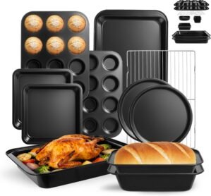 11-Piece Nonstick Baking Pans Set &...
