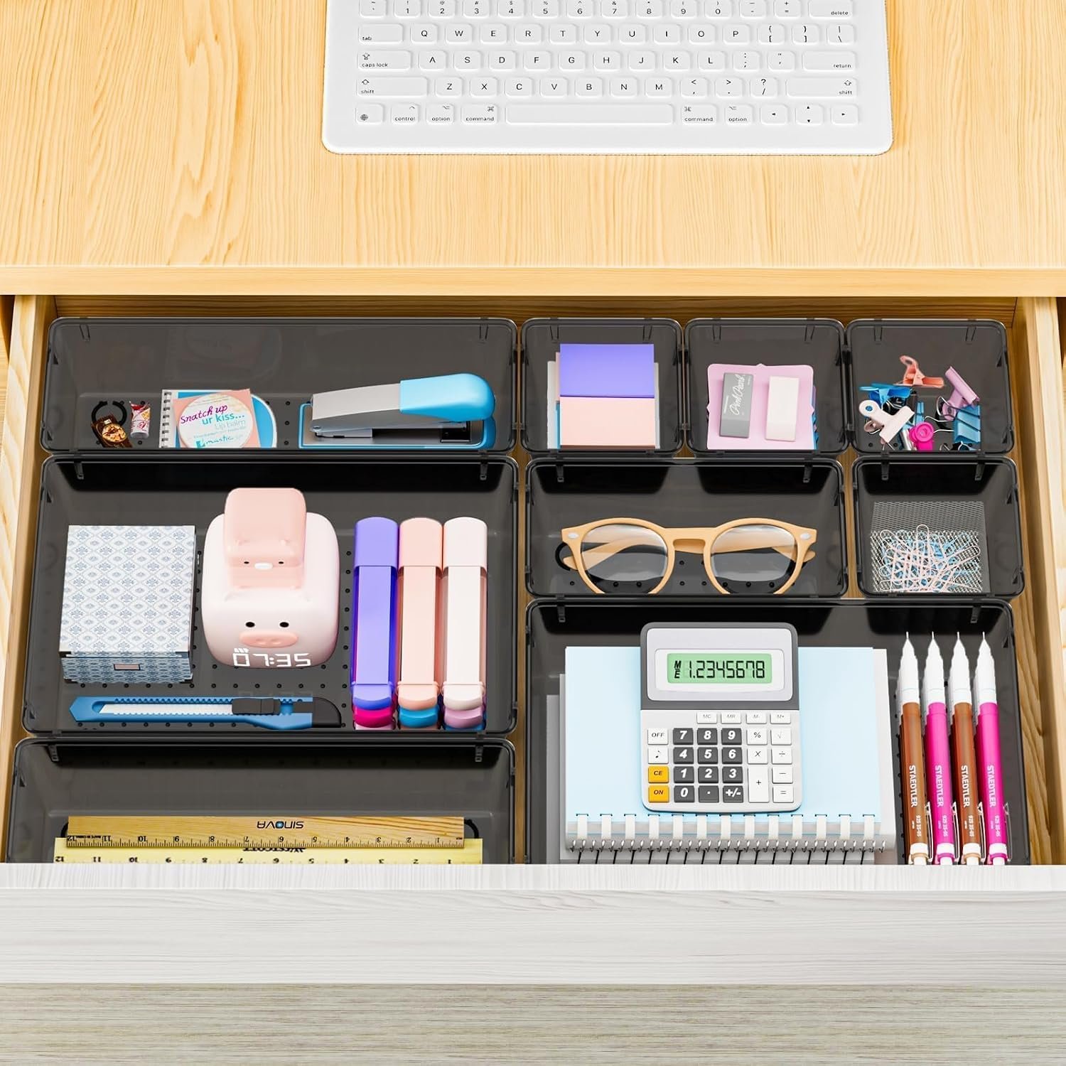 25 PCS Plastic Drawer Organizer, Versatile Organizer Trays & storage Bins - Image 7