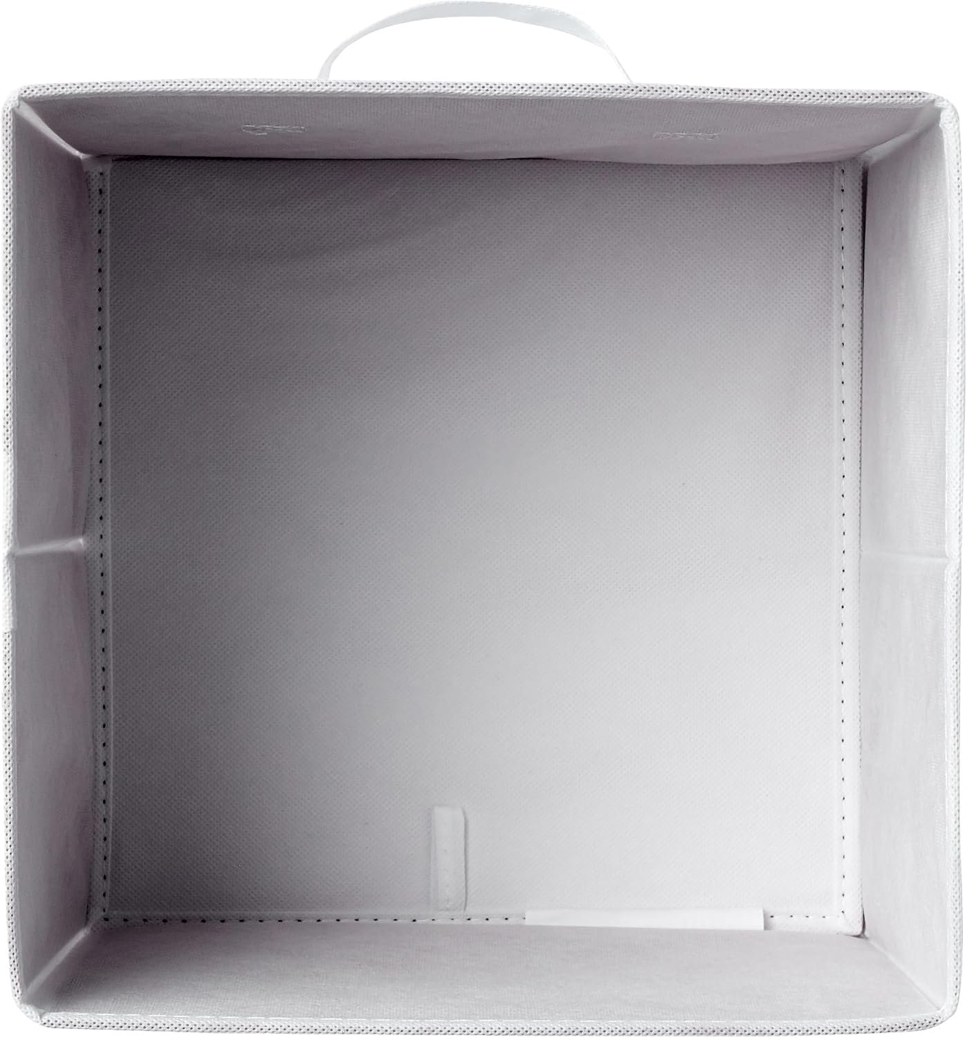 Amazon Basics Collapsible Fabric Storage Cubes Organizer with Handles, Sturdy Storage Bins, White, 10.5-x-10.5-x-11-inch, 6-Pack - Image 3