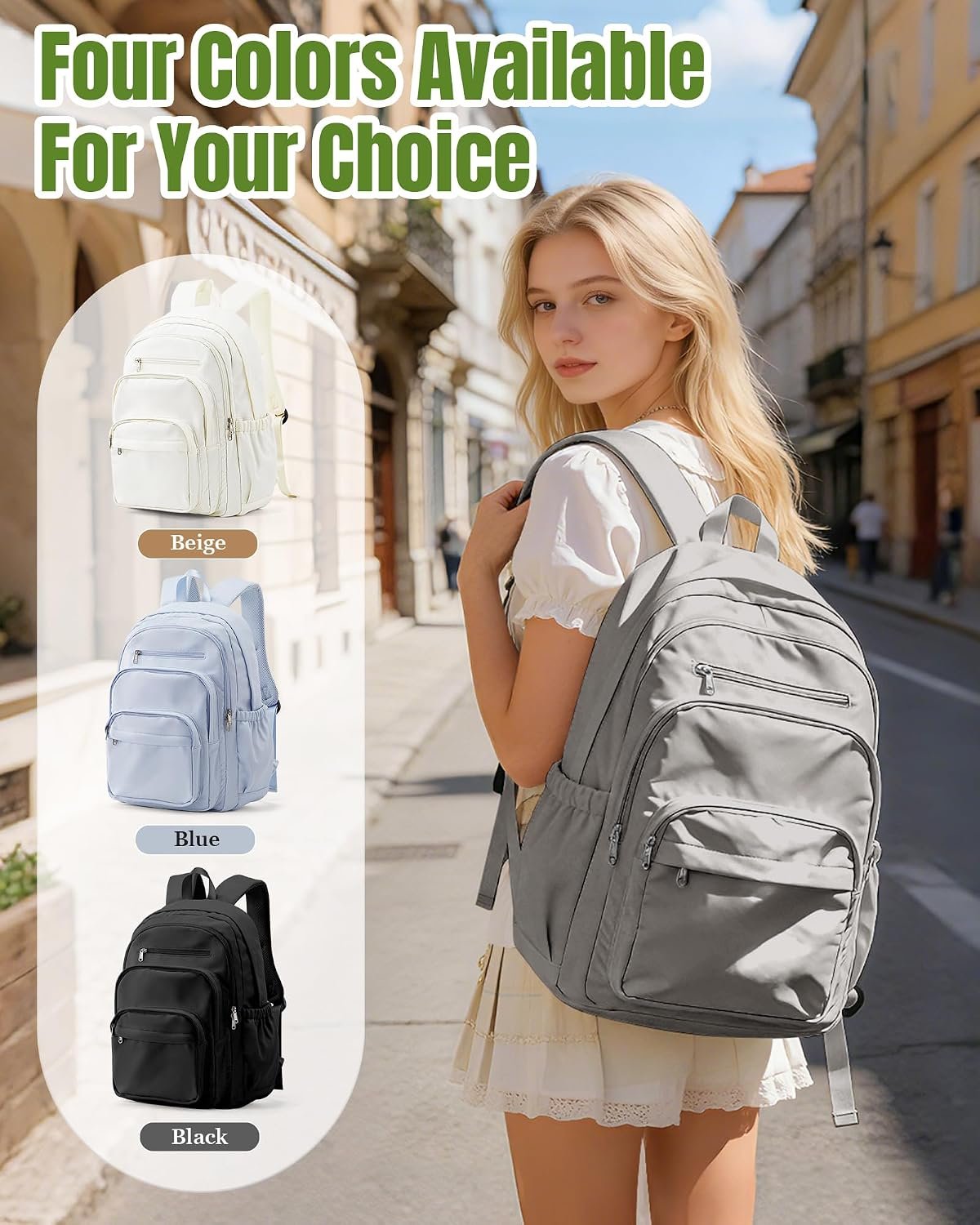 High School Backpack Women, College Backpack, School Bookbag For Boys Girls - Image 8