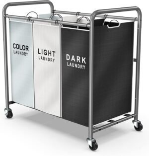 ROMOON Laundry Sorter Hamper 3 Sect...