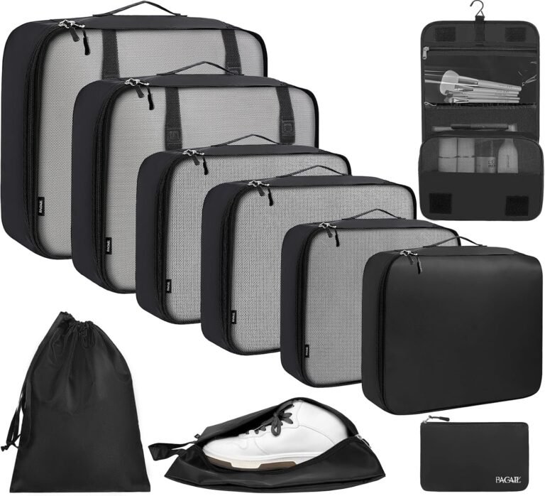 BAGAIL 6 Set/8 Set/10 Set Packing Cubes Various Sizes Packing Organizer for Travel Accessories Luggage Carry On Suitcase