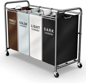 ROMOON Laundry Hamper Sorter Cart, ...