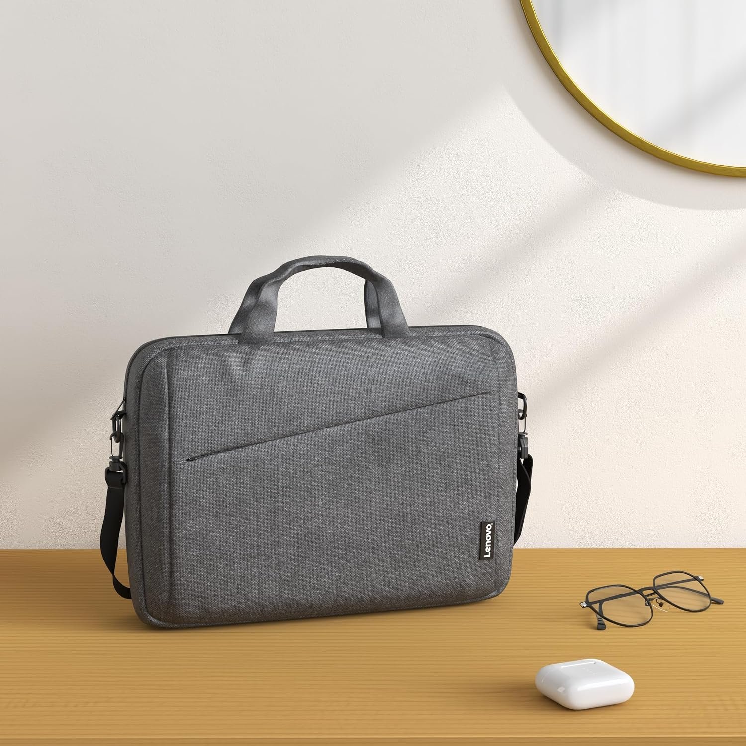 Lenovo Laptop Bag T210, Messenger Shoulder Bag for Laptop or Tablet, Sleek, Durable & Water-Repellent Fabric - Image 3