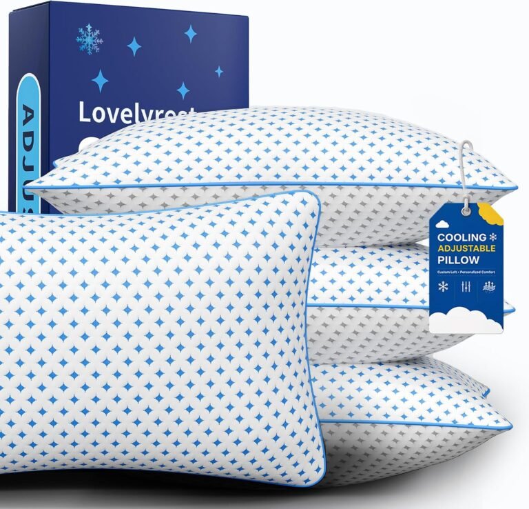 King Size Pillows Set of 4, Cooling Shredded Memory Foam Pillows