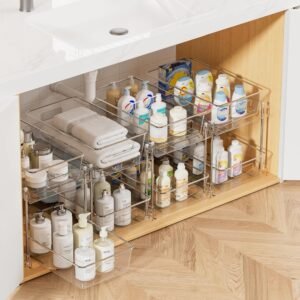 Vtopmart 4 Pack Pull Out Bathroom U...