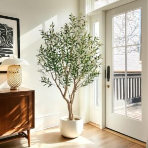 Large Faux Olive Trees Tall Artific...