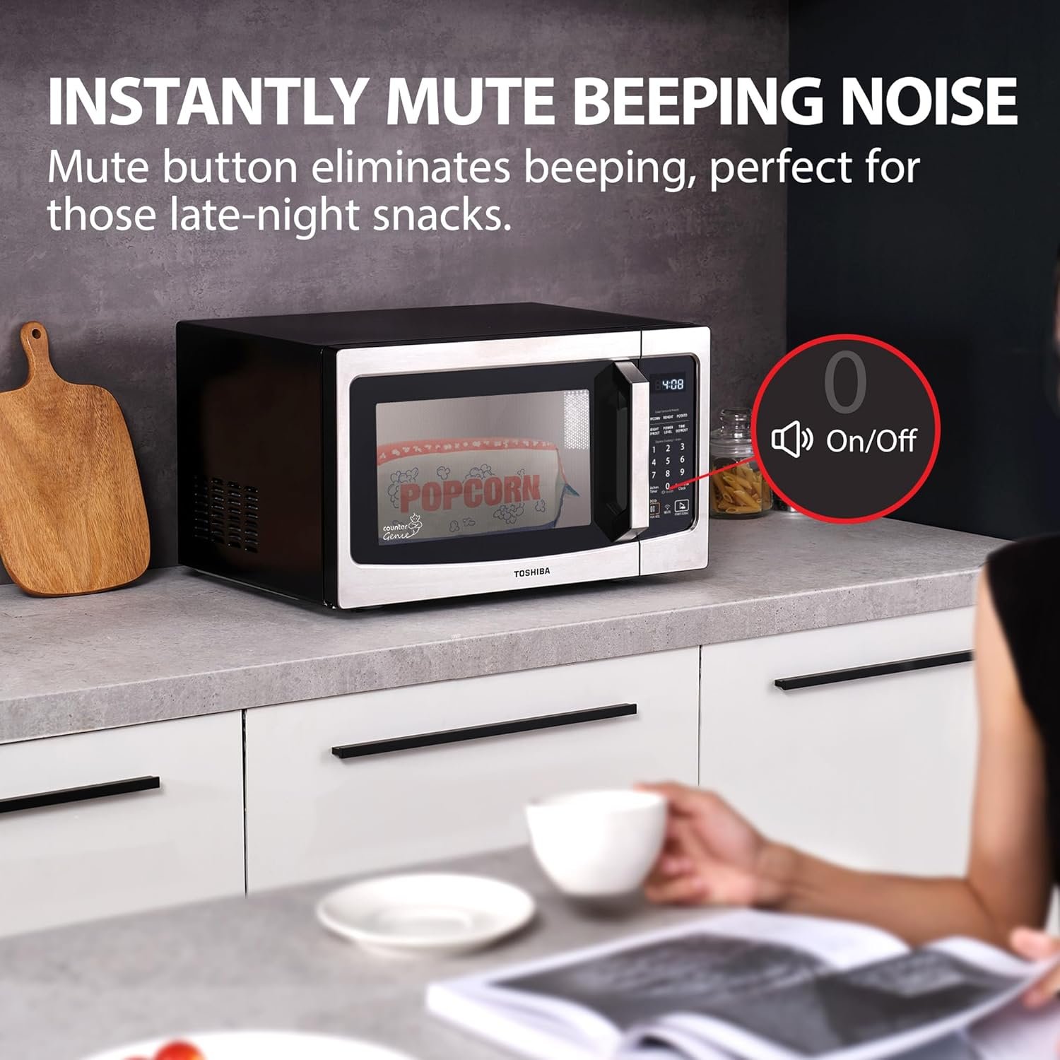 TOSHIBA Smart Microwave Oven with Sensor Reheat, 1.3 Cu.Ft, 1100W - Image 5