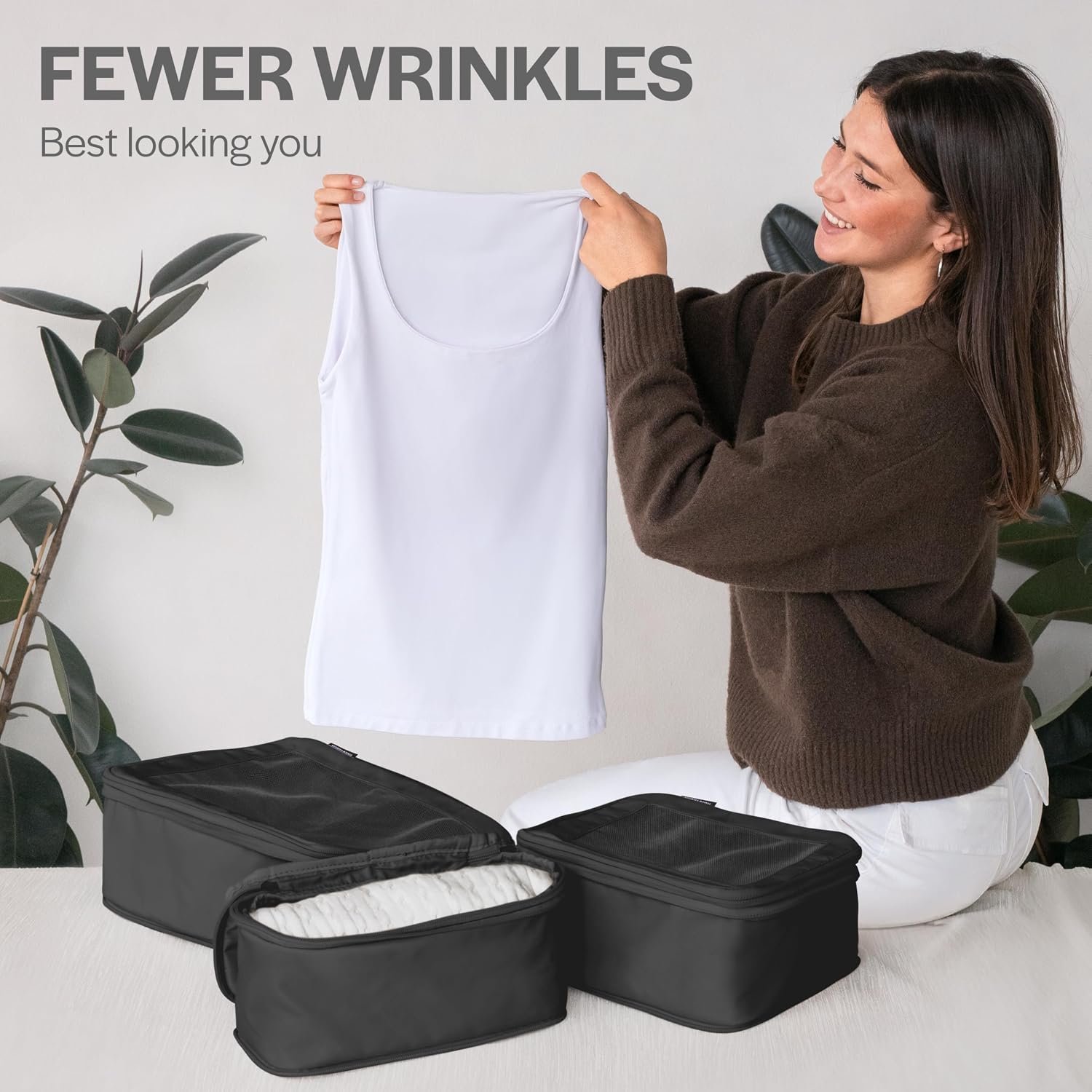 Aerotrunk Compression Packing Cubes for Travel, 6-Pack, Black - Image 8