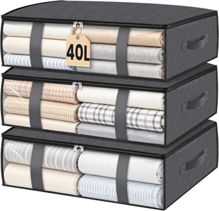 StorageRight Under Bed Storage Bags, 3 Pack, 40L, Gray