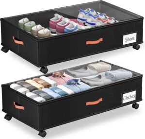 Ashwanth Under Bed Storage with Whe...