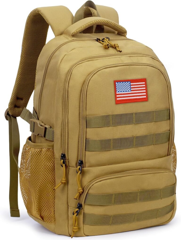 30L Tactical Camo Backpack for Boys 900D Military Schoolbag with 4 Pockets