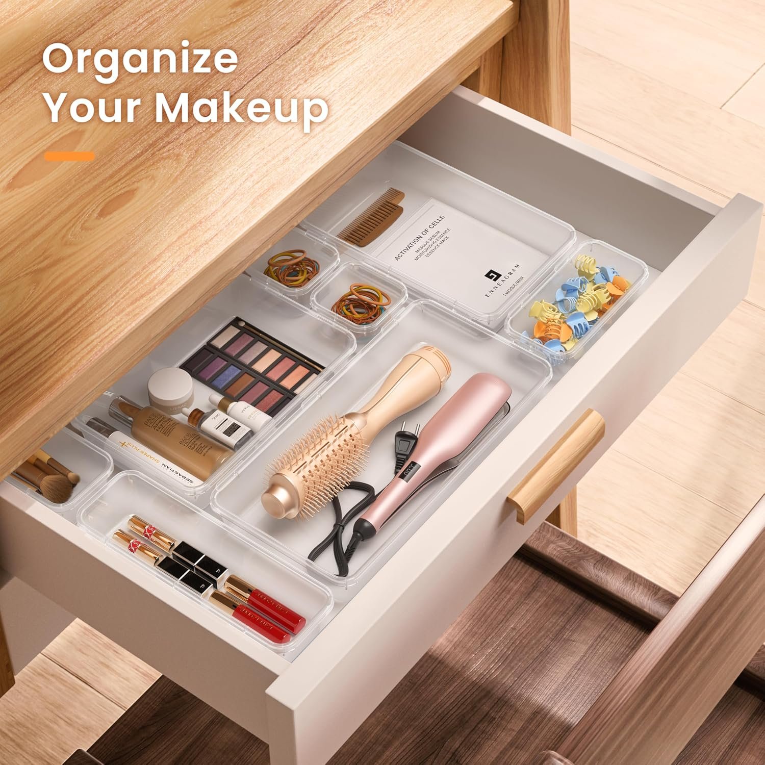 A-LuGei 【Military Grade Drawer Organizer for Vanity Bathroom Makeup Desk - Image 4