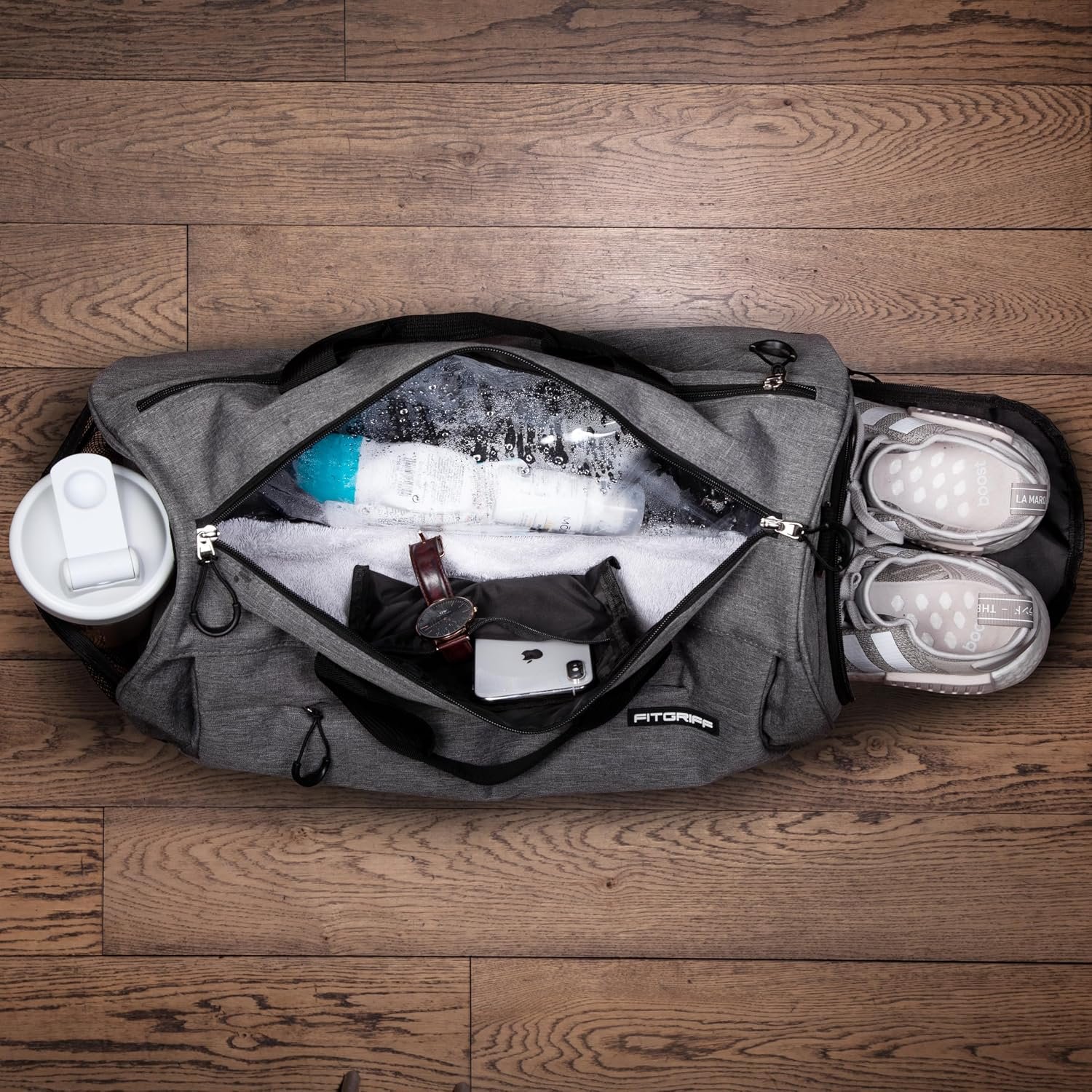 Fitgriff® Gym Bag for Men & Women with Shoe & Wet Compartment - Duffle Bag for Travel, Sports, Fitness & Workout - Image 4