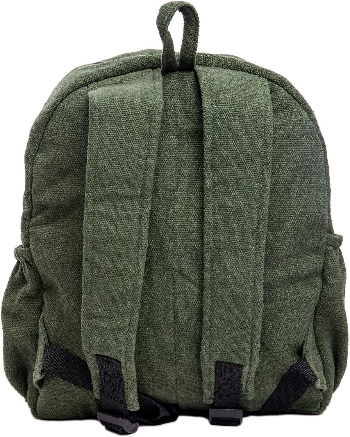 Organic Hemp Backpack Bag - Eco Friendly Durable Rustic Travel Hiking Friendly Lightweight Causal Bag by Freakmandu - Green - Image 2
