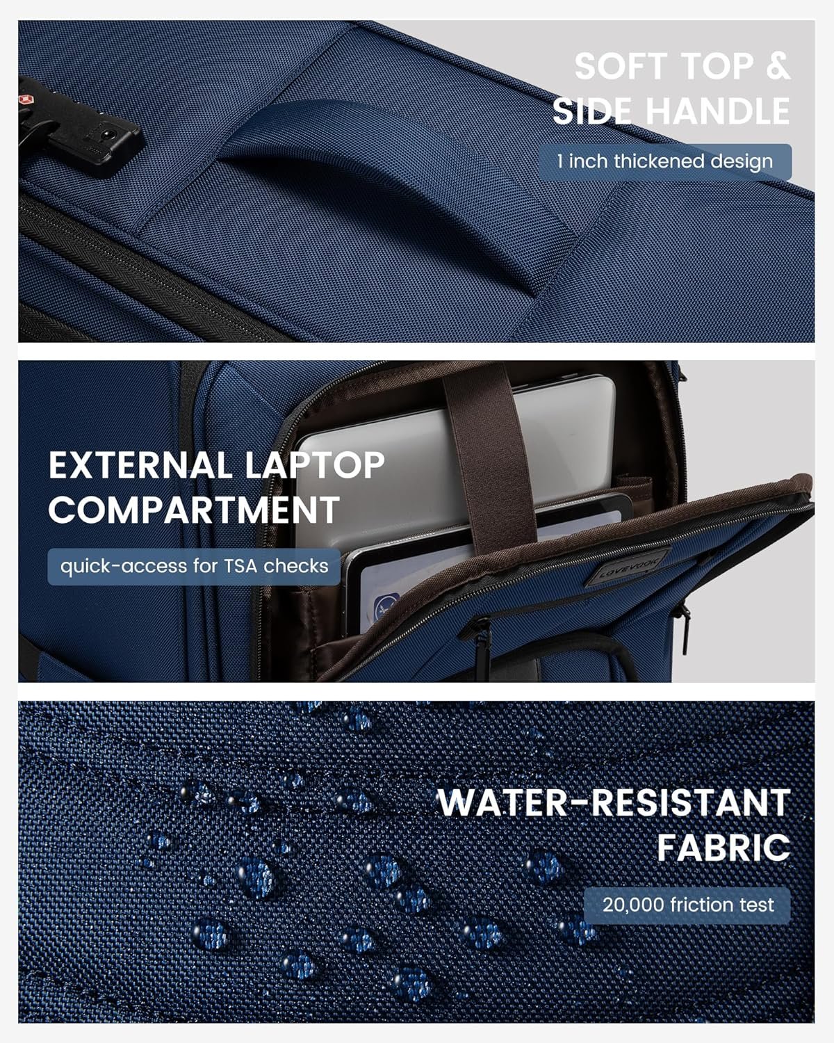 Carry On Luggage 22x14x9 Airline Approved with TSA Lock for Business Trip - Image 9