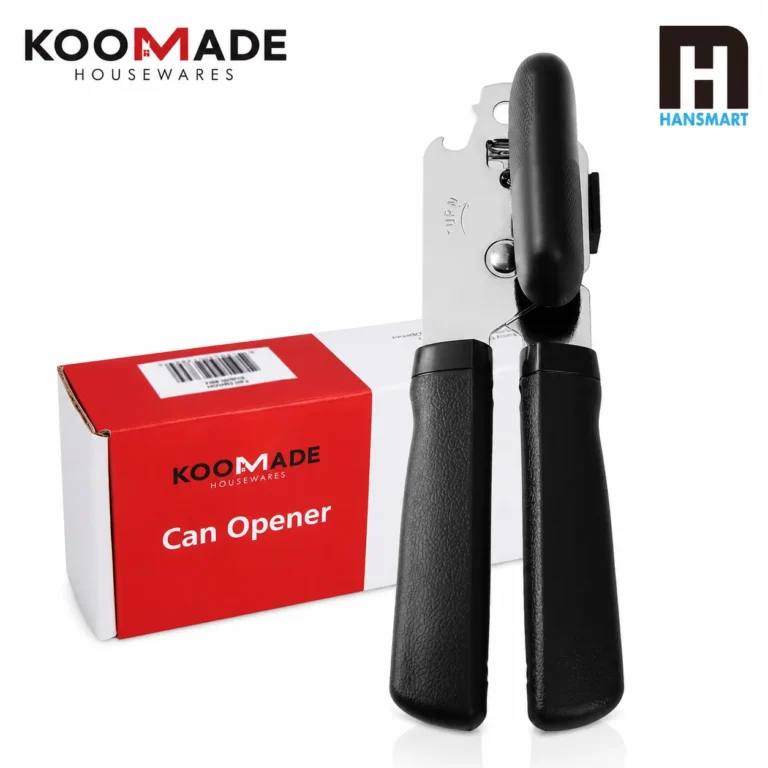 KOOMADE Manual Can Opener Anti-slip Plastic Handle Sharp Side Cutting Blade Labor Saving Safe Can Lid Opener Household Kitchen Gadget