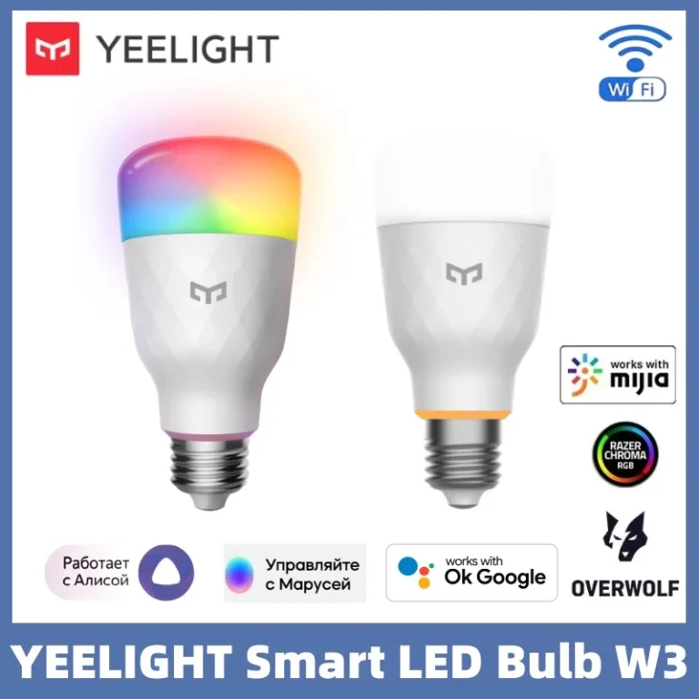 Global Version Yeelight Smart LED Bulb W3 E26 WiFi Connection Dimmable Voice Control Compatible with Mijia Google Home