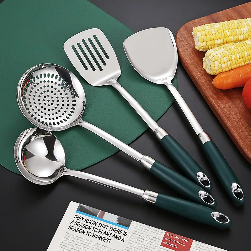 304 Stainless Steel kitchen gadget sets, Kitchen Supplies, Spatula, Soup Spoon, Frying Spatula, Cooking Set, 4Pcs
