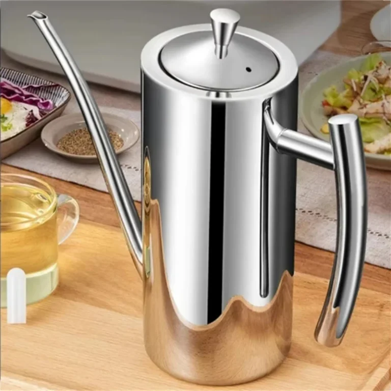 304 Stainless Steel Oil Pot Kitchen Oil Tank Sauce Vinegar Drip-Proof Dust-Proof Oil Storage Container To Store Kitchen Tools