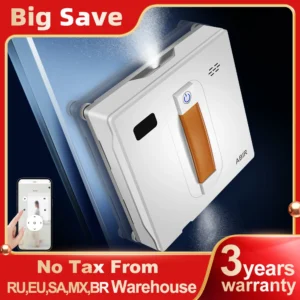 ABIR WD8 Robot Window Cleaner, Dual Spray, Smart App Control